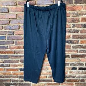 Blair Vintage 80s Black Elastic Waist Pull-On Pants Women's Size 2XL